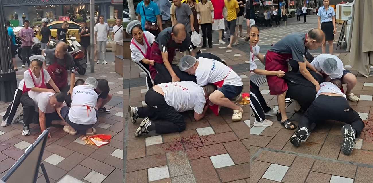 重庆南坪面馆老板 抢客引发血腥斗殴持刀互砍 场面混乱血迹四溅 现场完整版视频流出！ - 51吃瓜网-51吃瓜网