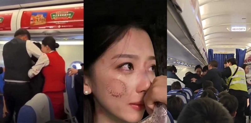 太离谱！两女子飞机上互嫌味道刺鼻打架 深航空姐劝架被咬伤 咬人现场视频流出 脸上咬痕触目惊心！-51吃瓜网