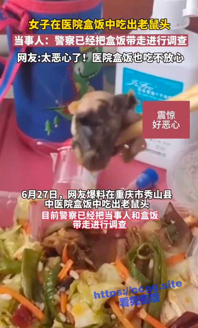 重庆秀山县中医院被曝食堂盒饭中吃出老鼠头，难道这次又是鸭头？ - 51吃瓜网-51吃瓜网