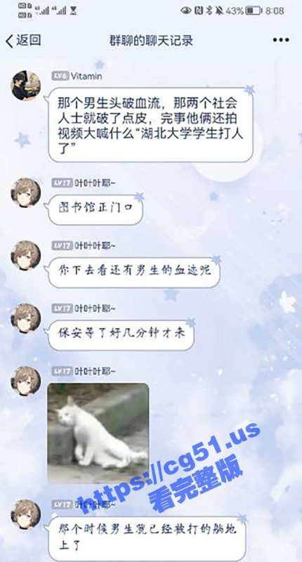 湖北大学校园打架斗殴事件  大学校园MMA！女大生不满被盯着看 男友挺身而出保护女友1V2 不敌慘流血暈倒-51吃瓜网